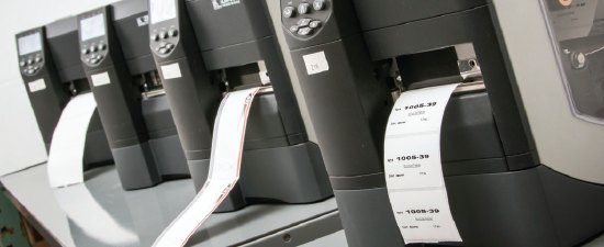 Label printers running lot numbered product labels