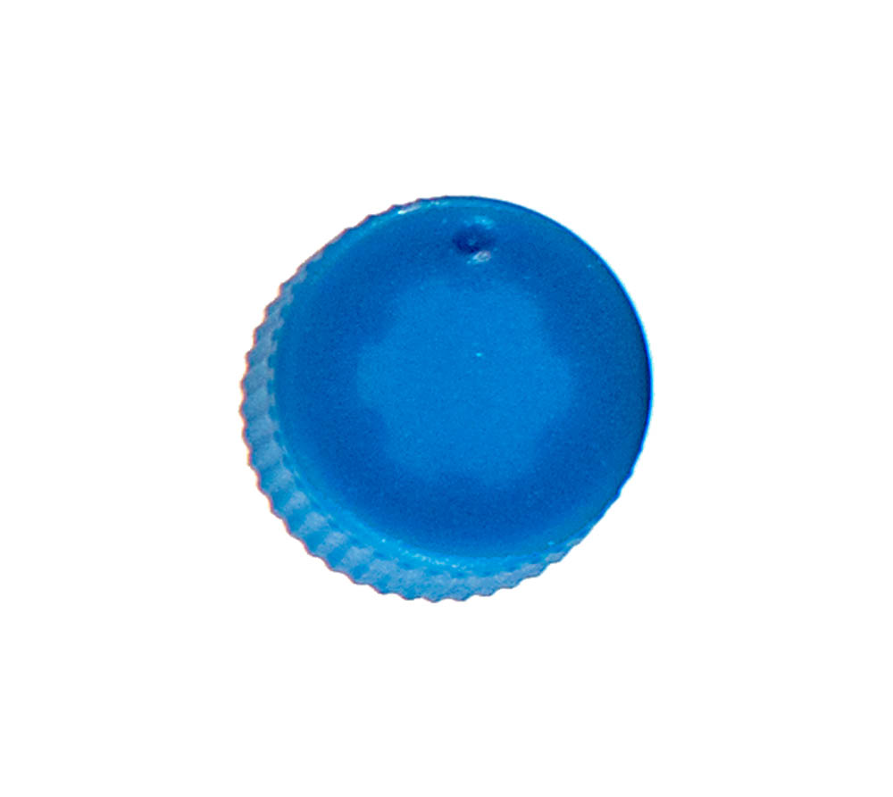 Standard Flat Screw Cap With O-Ring, Opaque Blue