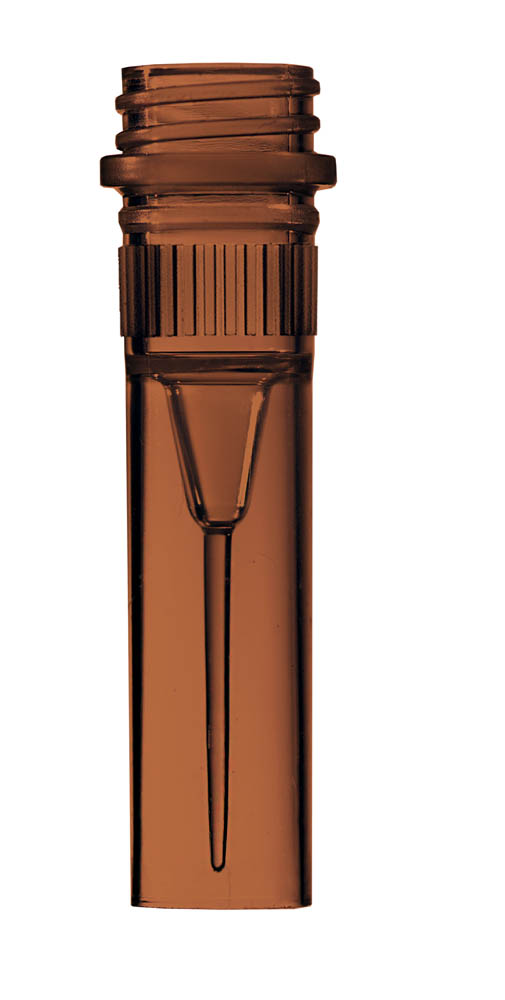 0.5 mL Screw Microtube, Skirted, Ribbed, Amber