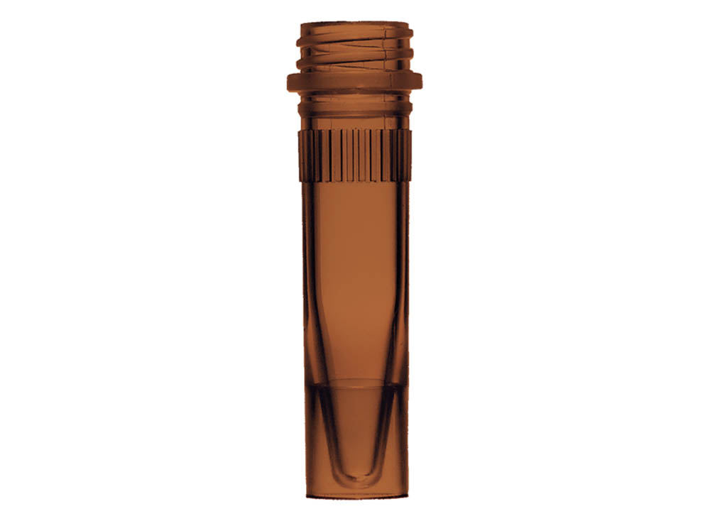 1.5 mL Screw Microtube, Skirted, Ribbed, Amber