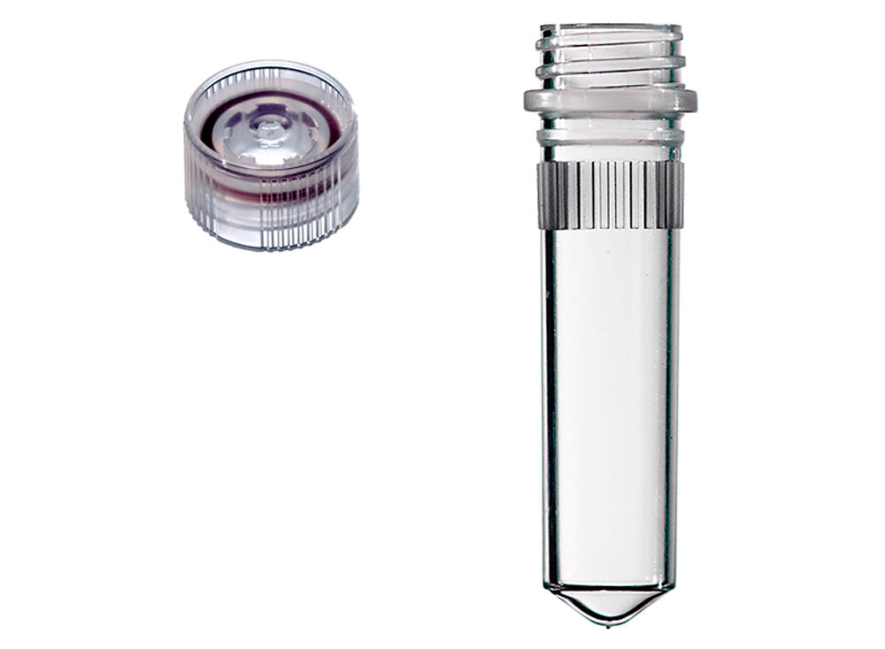 Sterile Assemblies: 2.0 mL Ribbed, Conical Screw Microtubes & Insertable Screw Caps