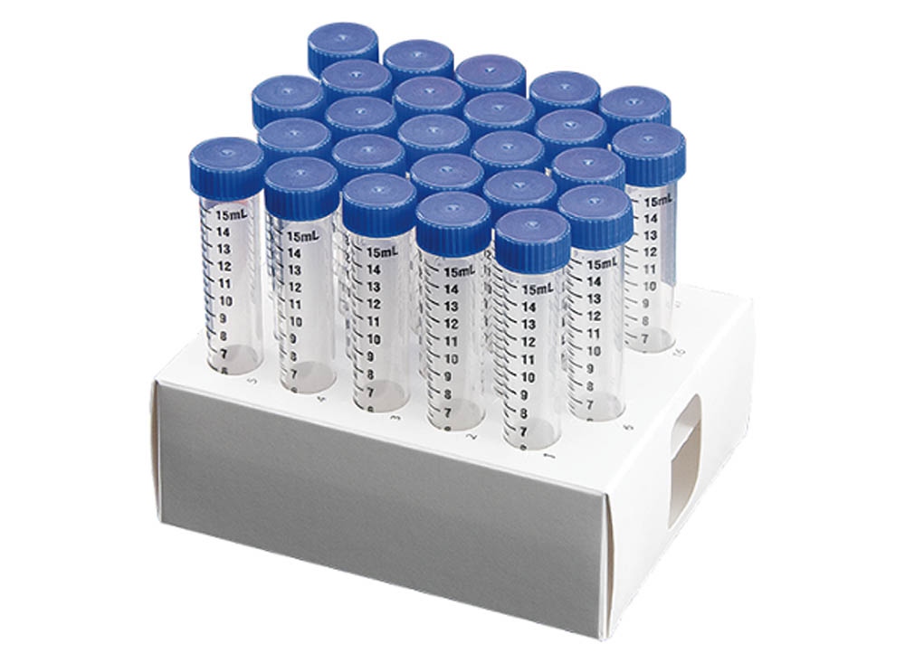 15 mL Centrifuge Tubes, Conical, Racked Sterile