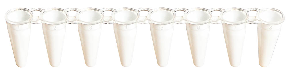 0.1 mL 8-Strip PCR Tubes, White