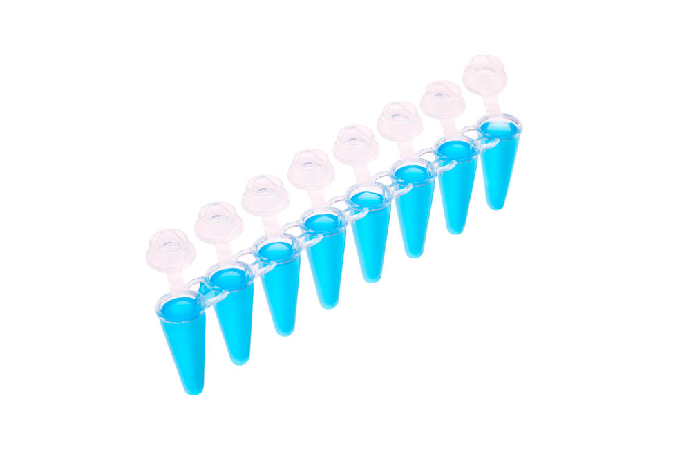 0.1 mL 8-Strip UltraFlux&reg; i Rigid PCR Tubes, Clear Tubes with Clear Flat Caps