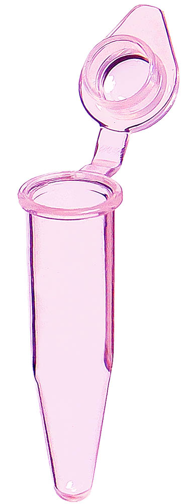 0.5 mL Individual Red PCR Tubes with Frosted Flat Caps