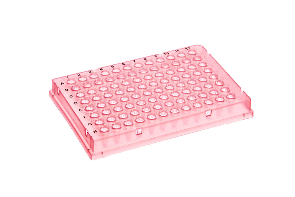 96-Well 0.1 mL Full-Skirt PCR Plates, Bio-Rad&reg;-Type, Low-Profile, Red
