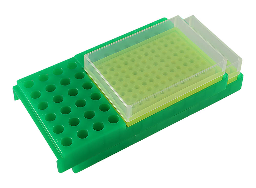 PCR Workstation and 96-Place WorkUp Rack and Lid
