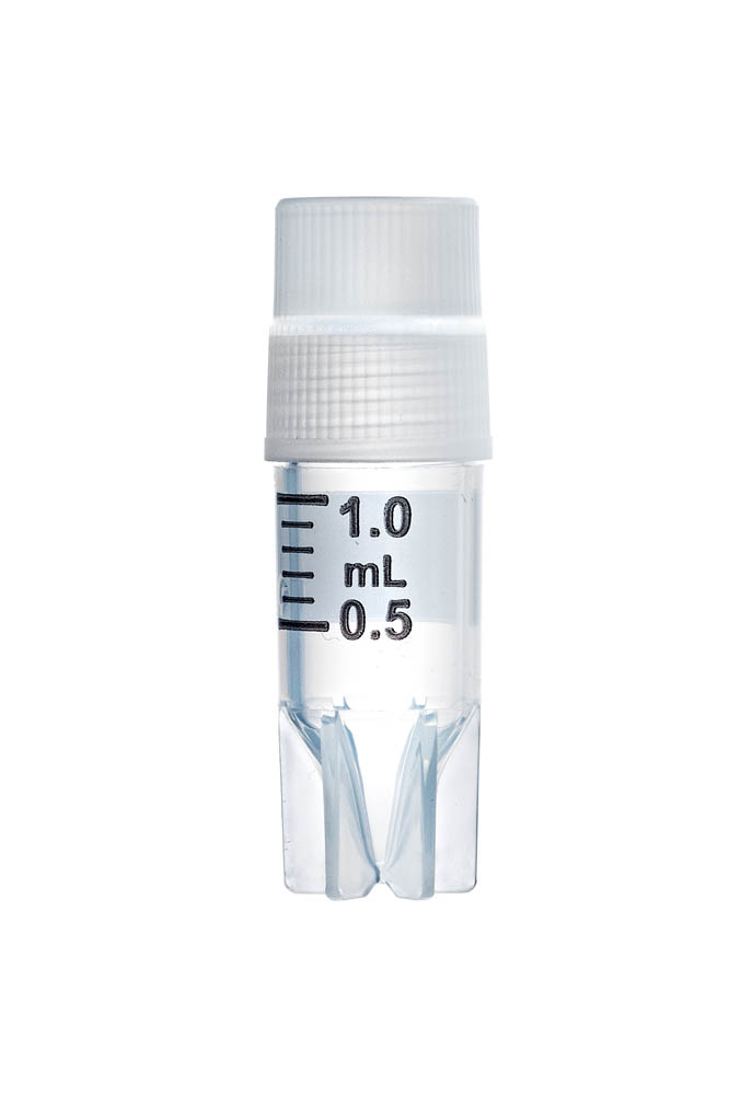 1.0 mL Cryo Tube, External Thread with O-Ring, Stargrip&trade; Base, Sterile